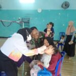 Babinsa Koramil 0833/04 Sukun Monitoring Pekan Imunisasi Nasional Polio Tahap II Tahun 2024