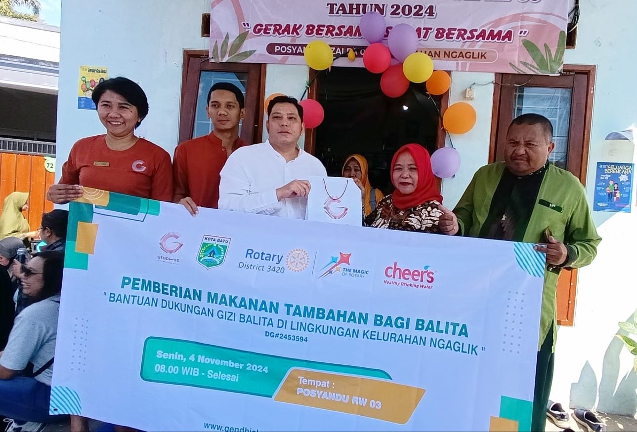 Tekan Stunting di Kota Batu, Pelaku Usaha Bagikan Makanan Bergizi untuk Balita