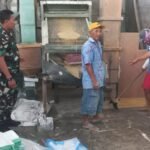 Babinsa Blimbing Pantau Penggilingan Padi, Jaga Kualitas Gabah Kering