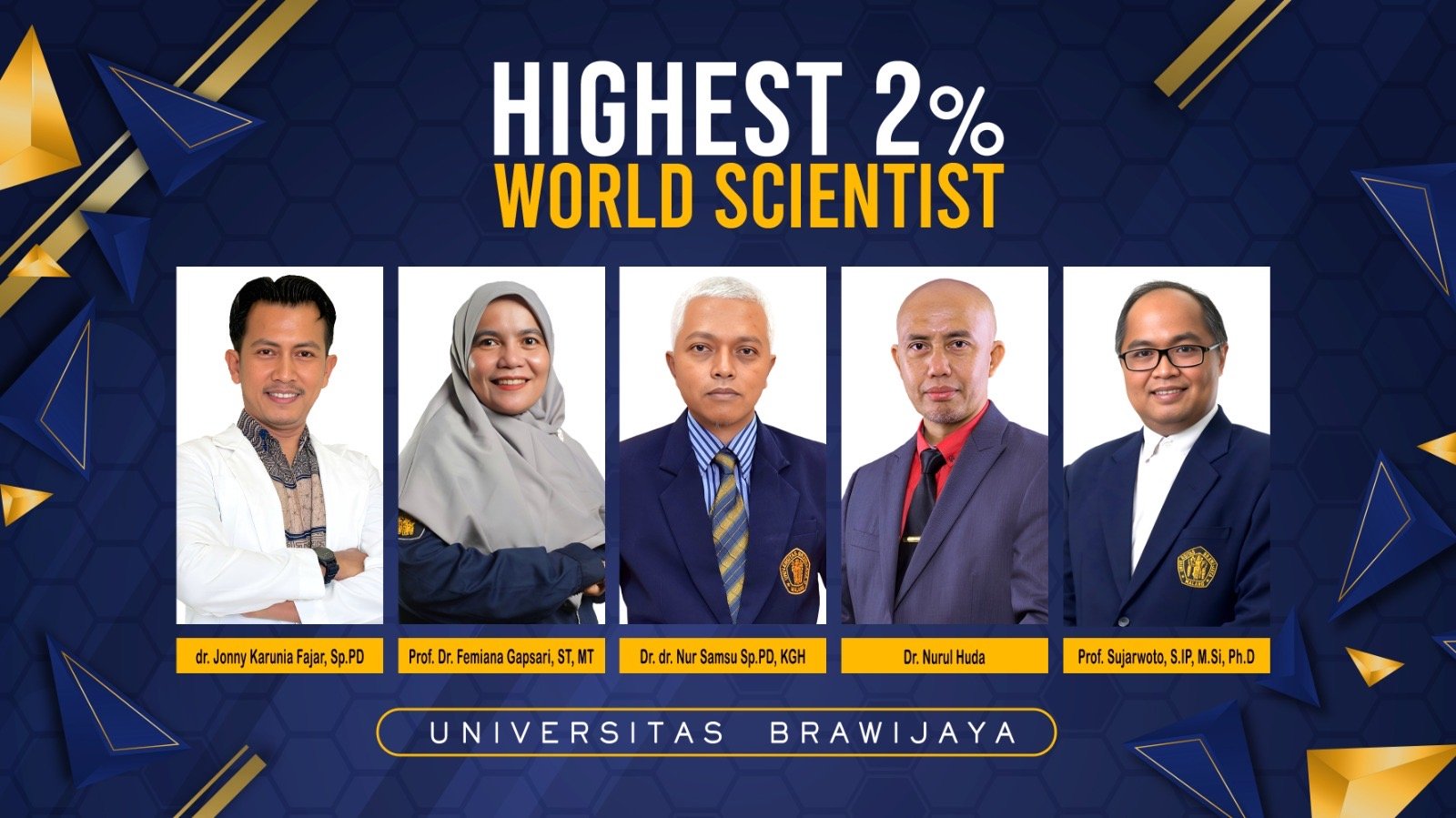 Dunia Riset malang-post.com - Lima Ilmuwan UB Masuk Daftar Peneliti Terbaik Dunia ...