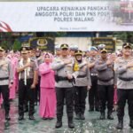 Kapolres Pimpin Kenaikan Pangkat 137 Personel Polres Malang