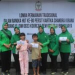 Olahraga Bersama dan Lomba Permainan Tradisional Memperingati HUT ke-80 Persit Kartika Chandra Kiran...