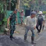 Babinsa Blimbing Dukung Perbaikan Infrastruktur Jalan Lingkungan