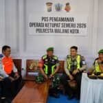 Babinsa Kedungkandang Bersama Personel Gabungan, Amankan Pos Pam Operasi Ketupat Semeru 2026 Madyopu...