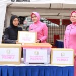 Cek Pos Pam Lebaran, Kapolres Bagikan Bingkisan untuk Petugas