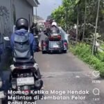 Viral Moge Nekat Melintas di Jembatan Tua Malang