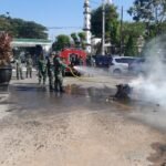 Tingkatkan Kesiapsiagaan, Kodim 0833 Gelar Latihan Pemadaman Bahaya Kebakaran di Makodim
