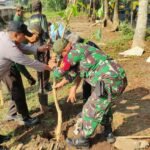 Koramil Kedungkandang Bersama DLH Wujudkan RTH Asri Melalui Penanaman 100 Pohon Tabebuya