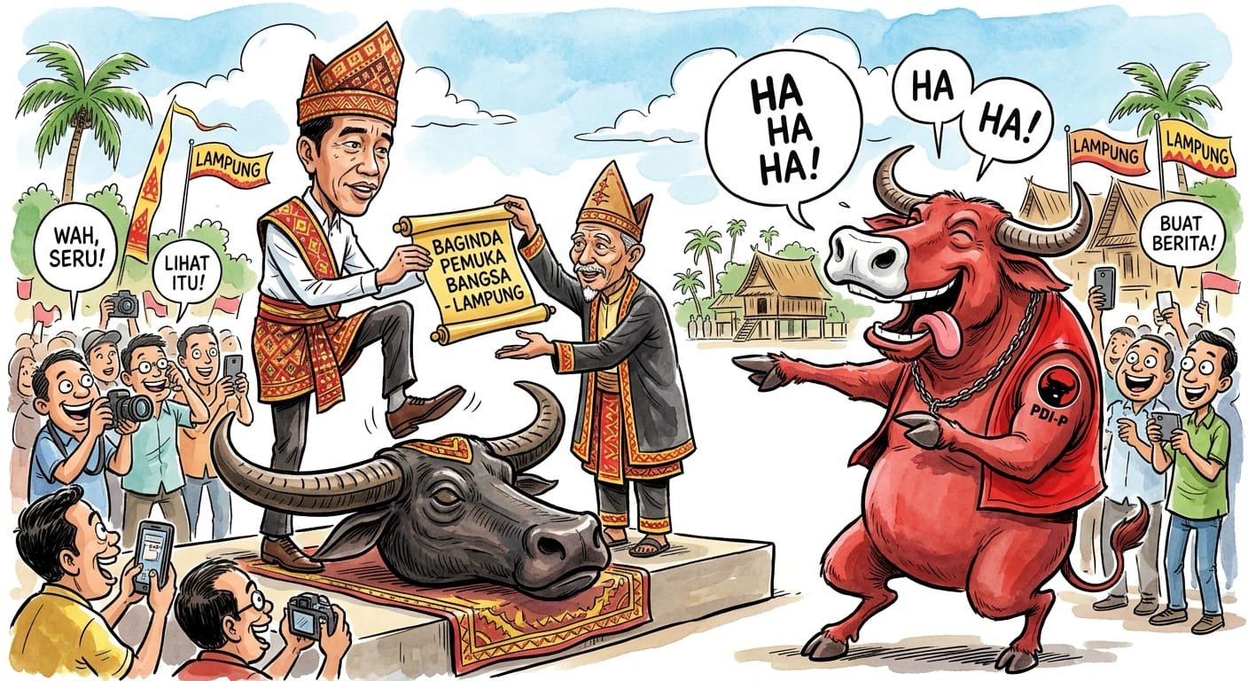malang-post.com - Jokowi Ritual Injak Kepala Kerbau, PDIP: Kami Banteng Moncong Putih