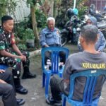 Perkuat Sinergi Keamanan Wilayah Babinsa Blimbing Laksanakan Komsos Dialogis Bersama Linmas