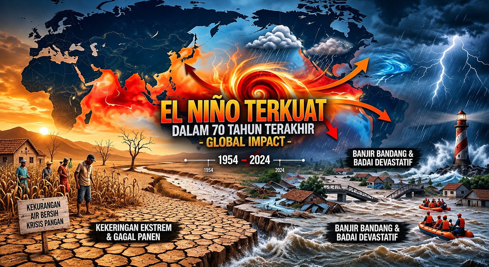 malang-post.com - September Belum Hujan di Malang Raya, BMKG: El Niño Saat Ini Sangat Kuat